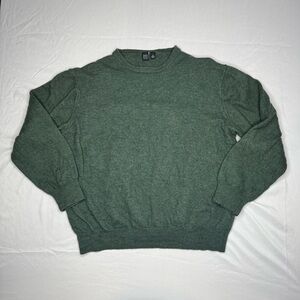 Saks Fifth Avenue 100% Merino Wool Sweater Green Italy Women’s XL